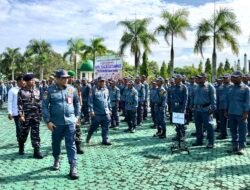 Satlinmas se-Tanah Bumbu Ikuti Apel Siaga Siap Sukseskan Pilkada 2024