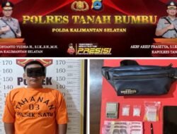 Polsek Satui Gagalkan Transaksi Narkoba jenis Sabu di Rumah Kontrakan