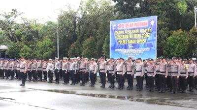 Polres Tanah Bumbu Apel gelar pasukan Operasi Kepolisian Wilayah “Keselamatan Intan 2026”