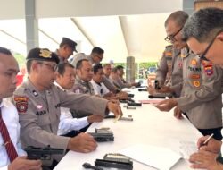Pastikan keamaan,Polres Tanah Bumbu cek Senjata Api Personil