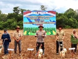 Kapolres Tanah Bumbu Ikuti Zoom Meeting Penanaman Jagung dan Penandatanganan MoU KUR Bersama Kapolri
