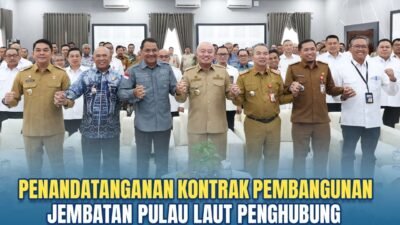 Kontrak Pembangunan Jembatan Pulau Laut Resmi Diteken, Tanah Bumbu – Kotabaru Siap Terkoneksi