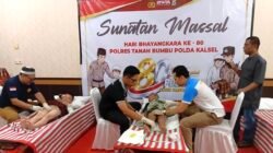 Polres Tanah Bumbu Gelar Khitanan Massal Gratis dan Donor Darah Sambut Hari Bhayangkara ke-80