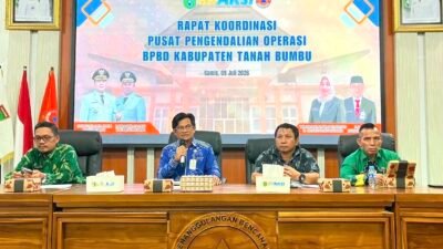 Hadapi Musim Kemarau, BPBD Tanah Bumbu Gelar Rapat Pusdalops-PB