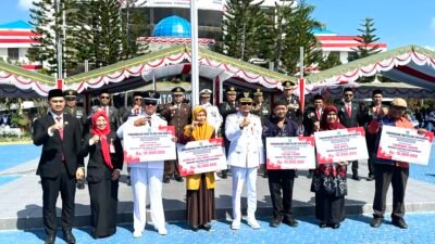 Pemkab Tanah Bumbu Gelar Upacara Peringatan HUT ke-81 RI, Aksi Nyata Spirit Kemerdekaan dengan Penghargaan dan Bansos