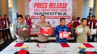 Satresnarkoba Polres Tanah Bumbu Sita 20.000 Butir Obat Keras, 4 Tersangka Ditangkap